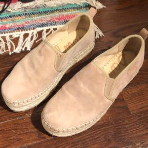 7.5 Sam Edelman platform espadrilles tan